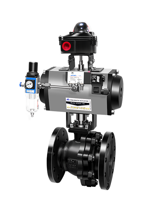 Pneumatic O-type ball valve